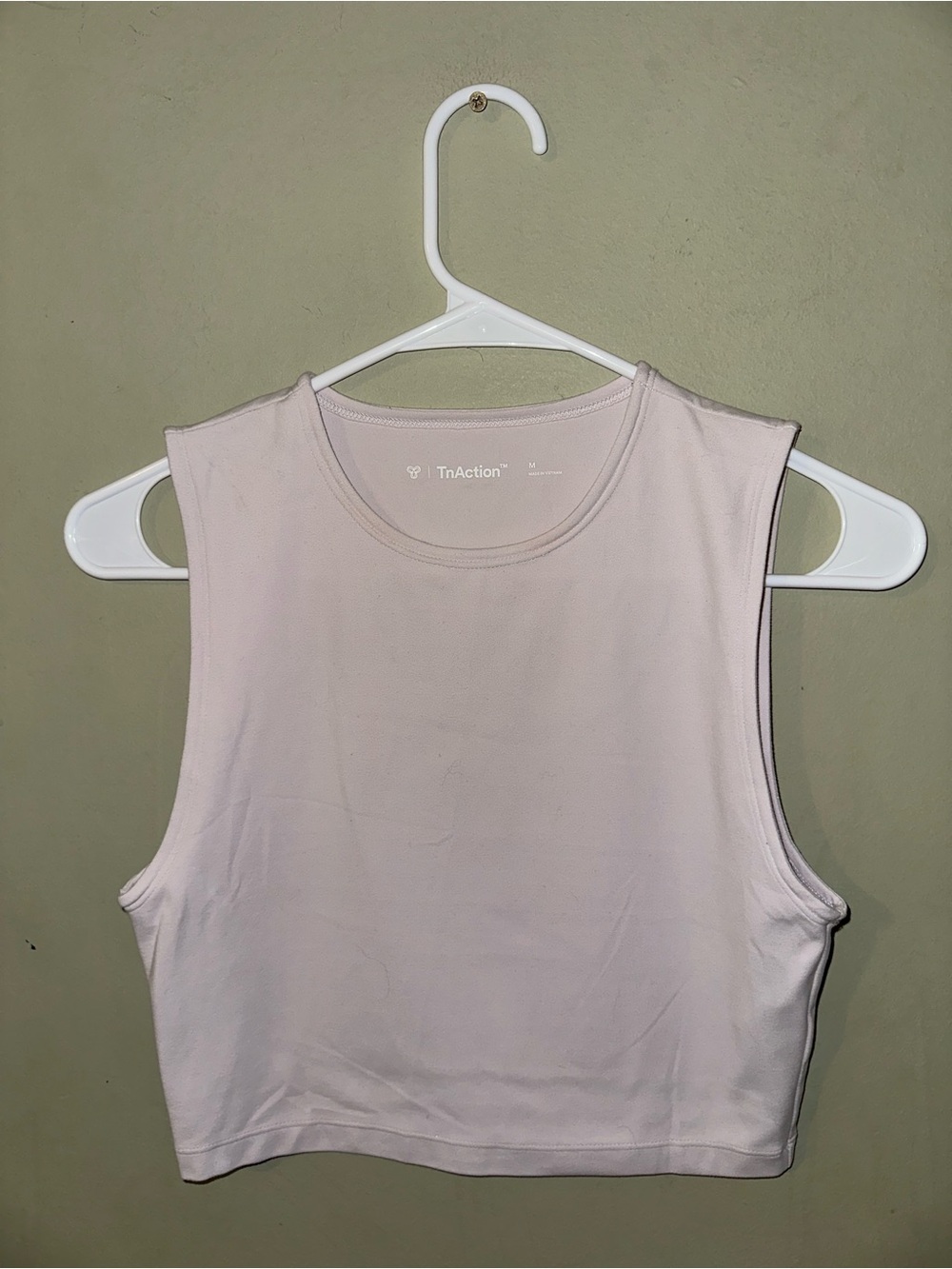 TNA Women's Sleeveless Crop Tank Top - Light Pink